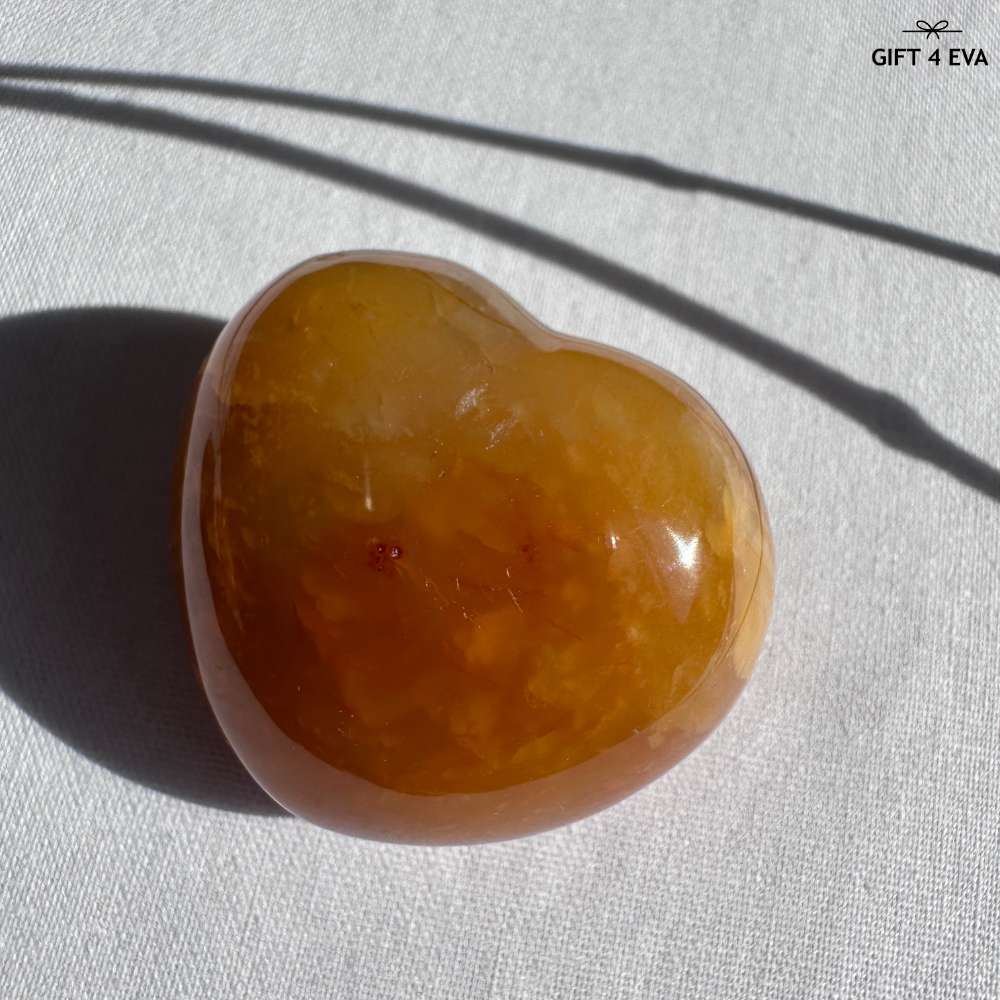 Carnelian Puffy Heart