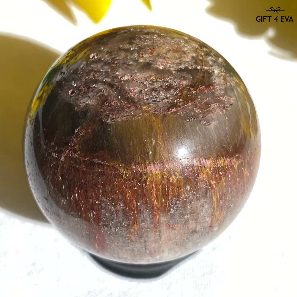 Full Amphibole Garden Quartz Sphere 40MM