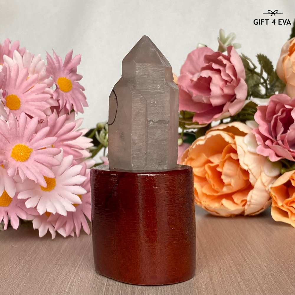 Enhydro Quartz Raw Point with Stand 83G