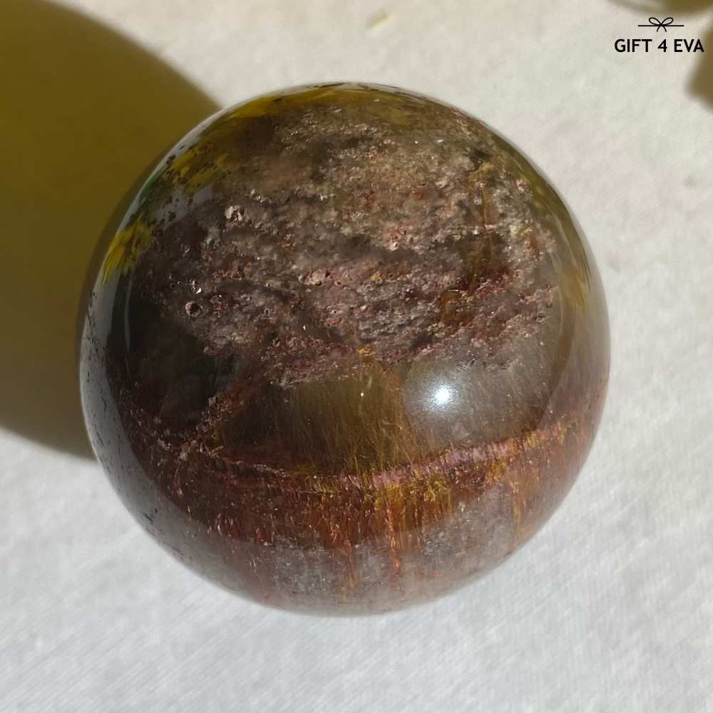 Full Amphibole Garden Quartz Sphere 40MM