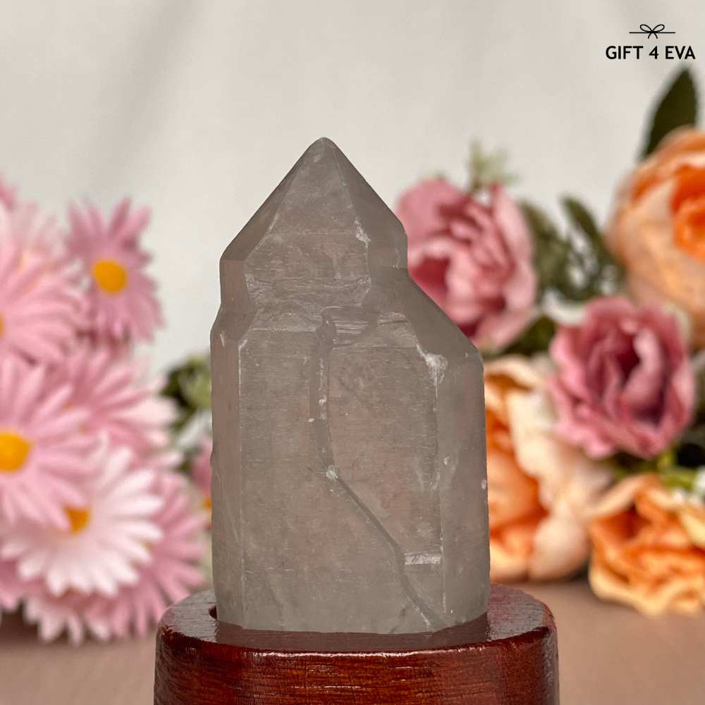 Enhydro Quartz Raw Point with Stand 83G