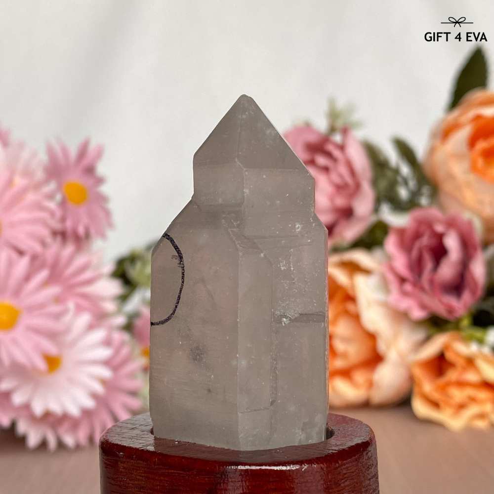 Enhydro Quartz Raw Point with Stand 83G