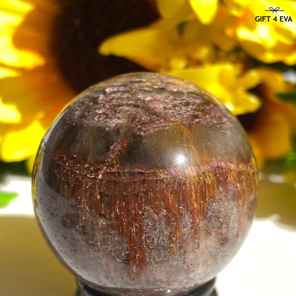 Full Amphibole Garden Quartz Sphere 40MM