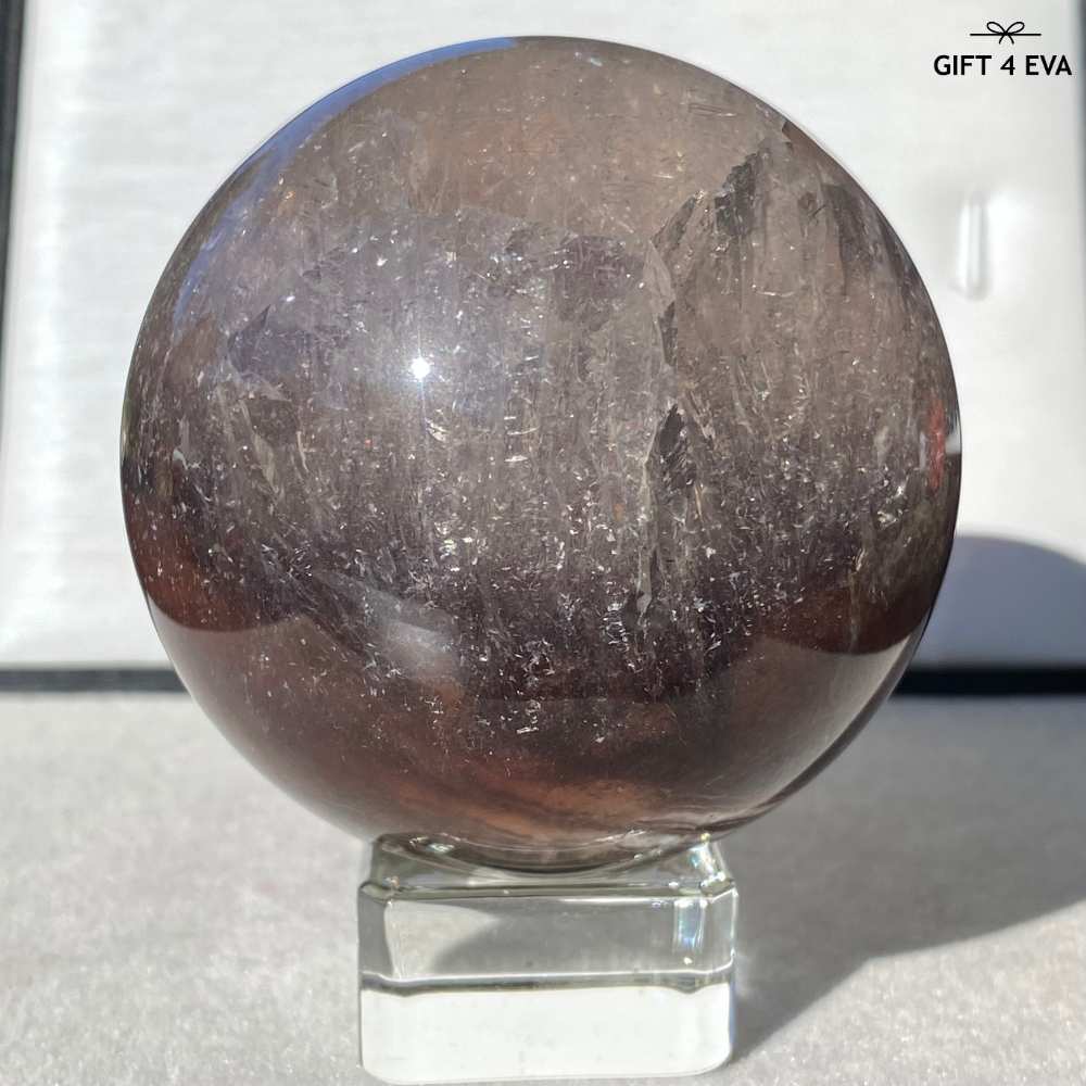 Fluorite Pyrite with Rainbow Sphere 61MM