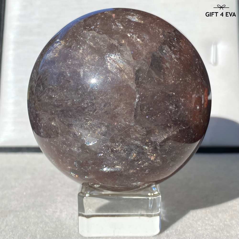 Fluorite Pyrite with Rainbow Sphere 61MM