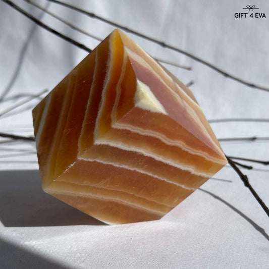 Orange Calcite Cube - Large