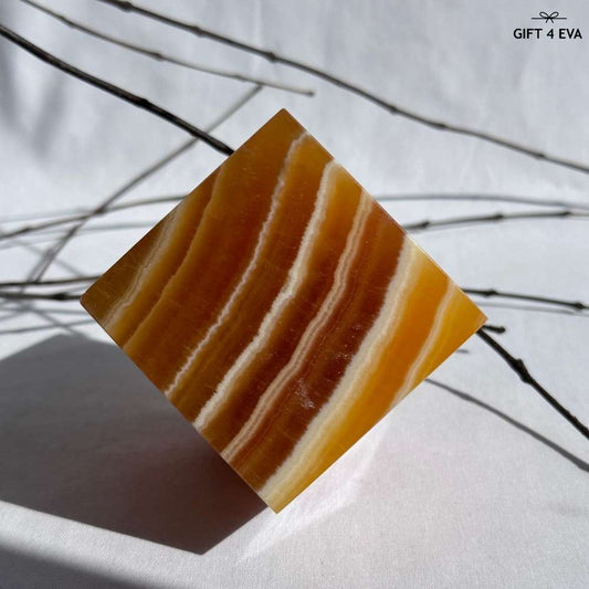 Orange Calcite Cube - Large