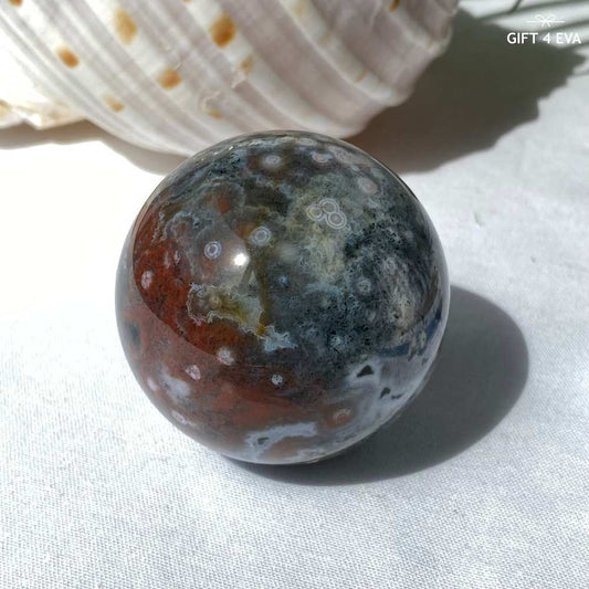 Orbicular Ocean Jasper Sphere 49MM