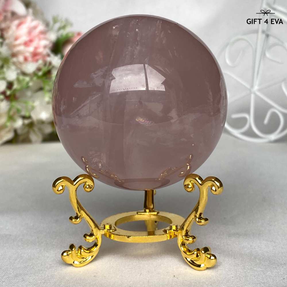 12 Rays Asterism Rose Quartz Sphere 58MM