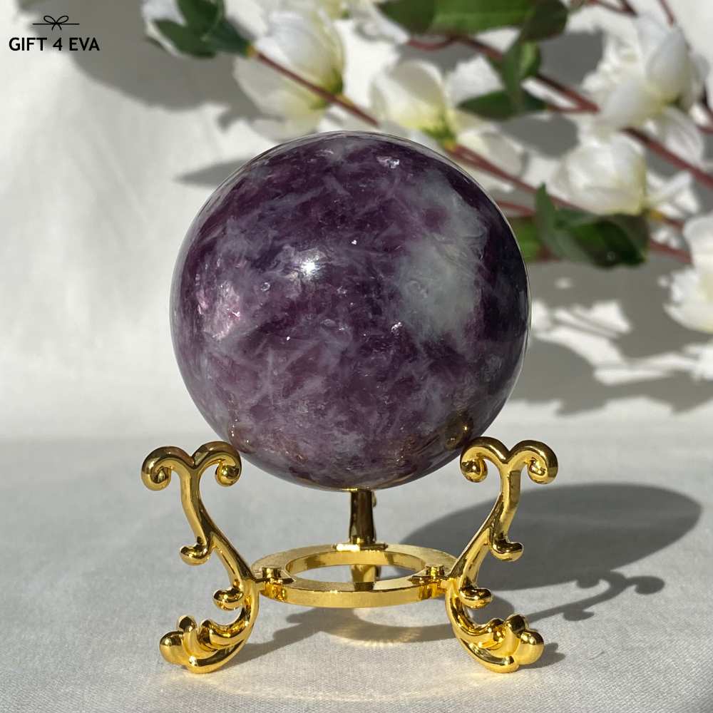 Purple Mica Lepidolite Sphere 50MM