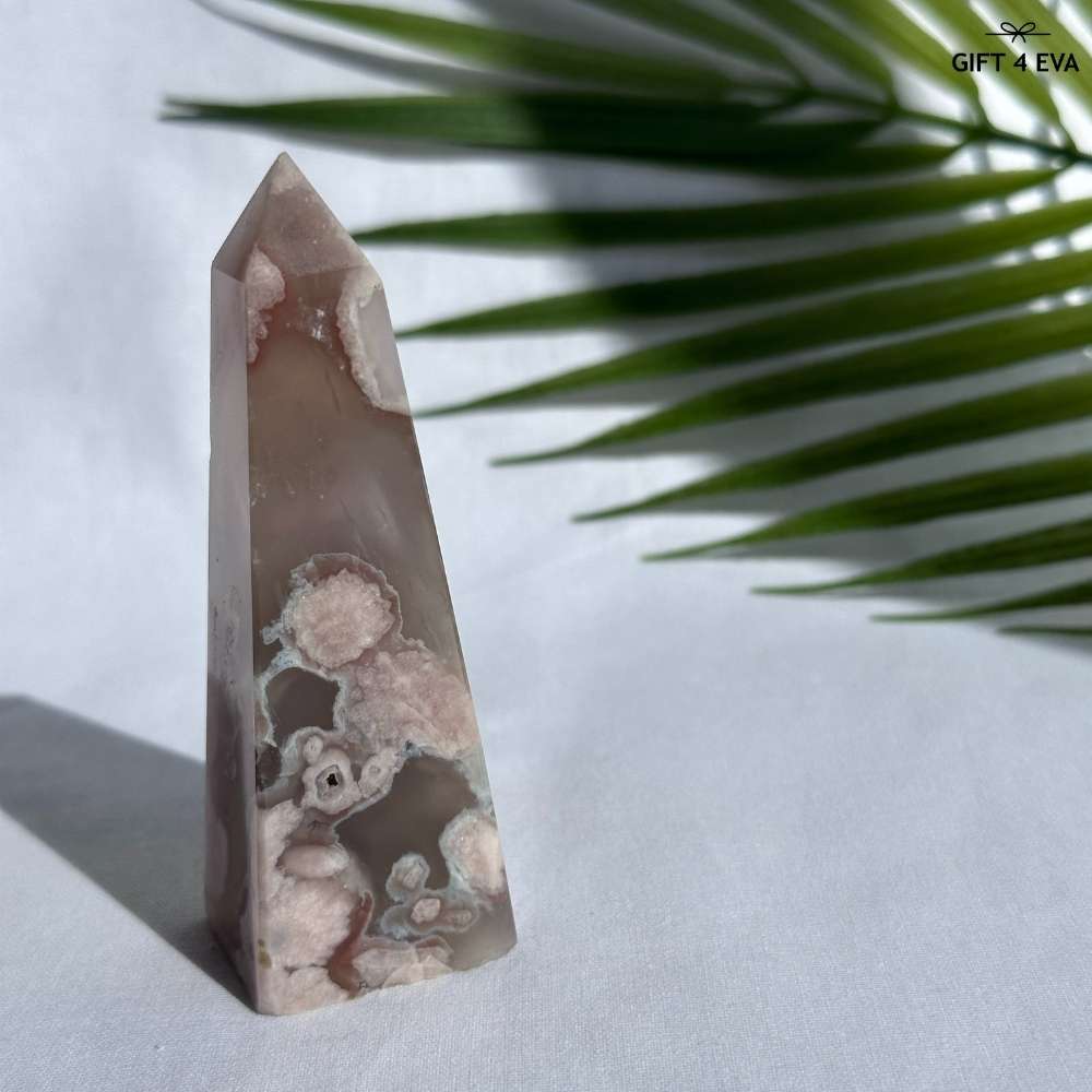 Flower Agate Obelisk