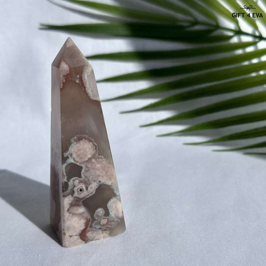 Flower Agate Obelisk