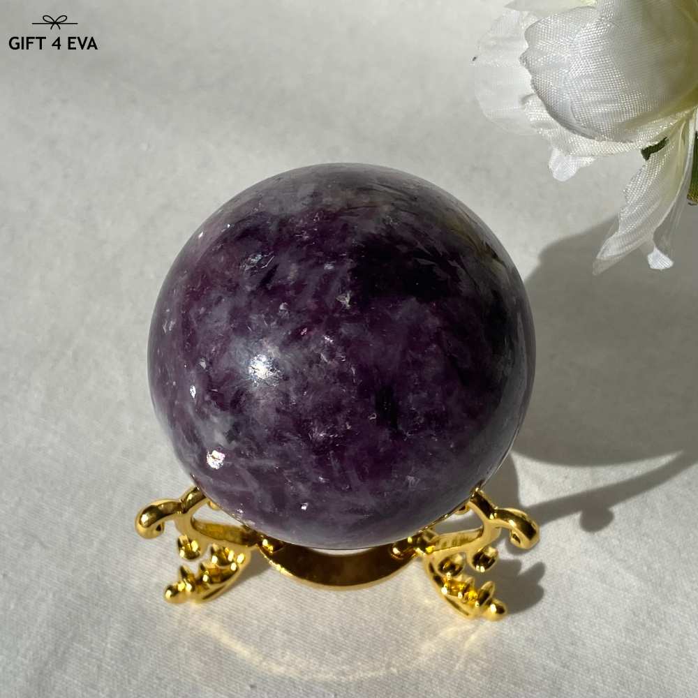 Purple Mica Lepidolite Sphere 50MM