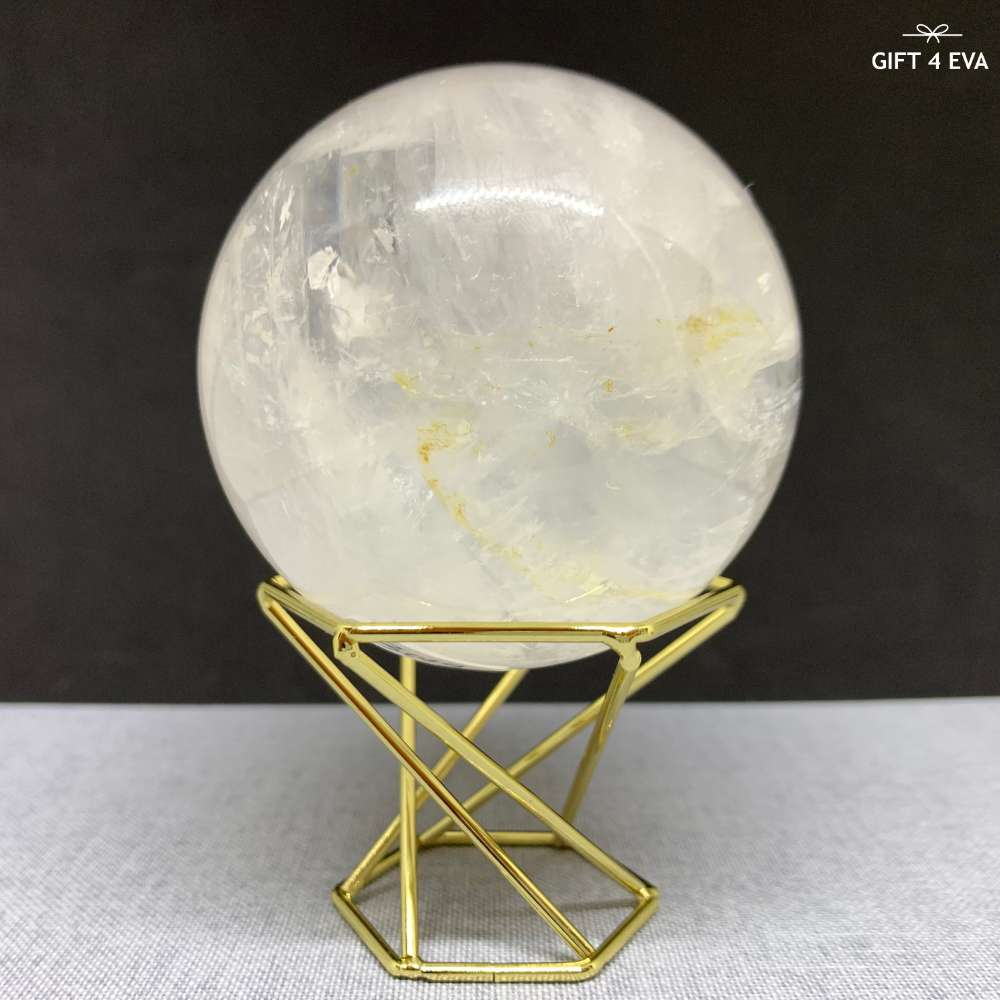 Gold Hexagon Sphere Stand