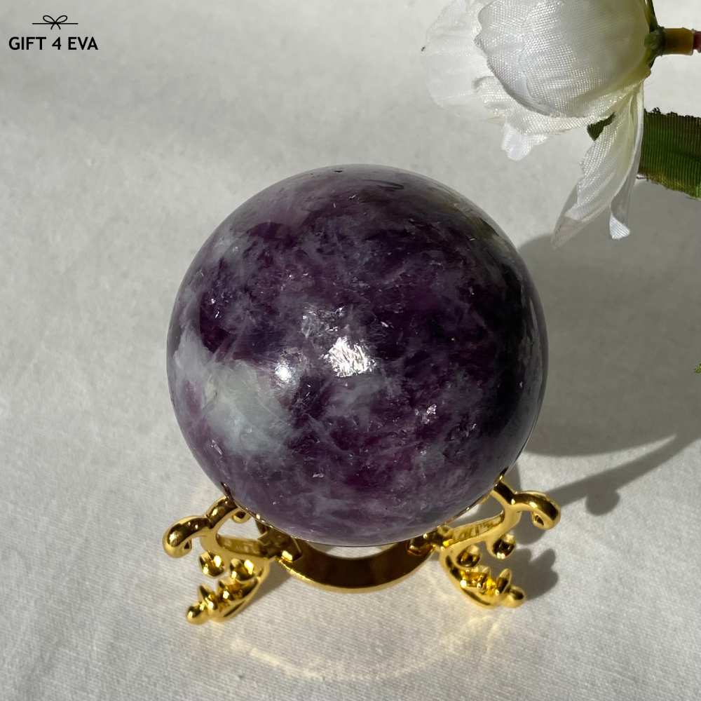 Purple Mica Lepidolite Sphere 50MM