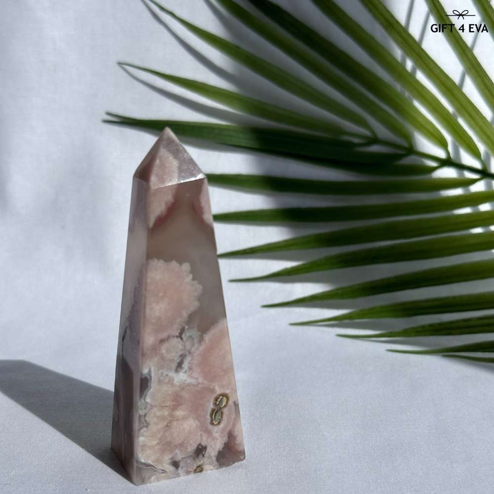 Flower Agate Obelisk