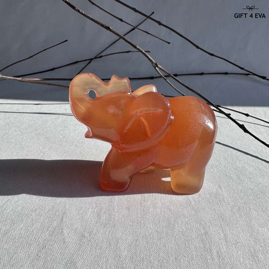 Orange Calcite Elephant