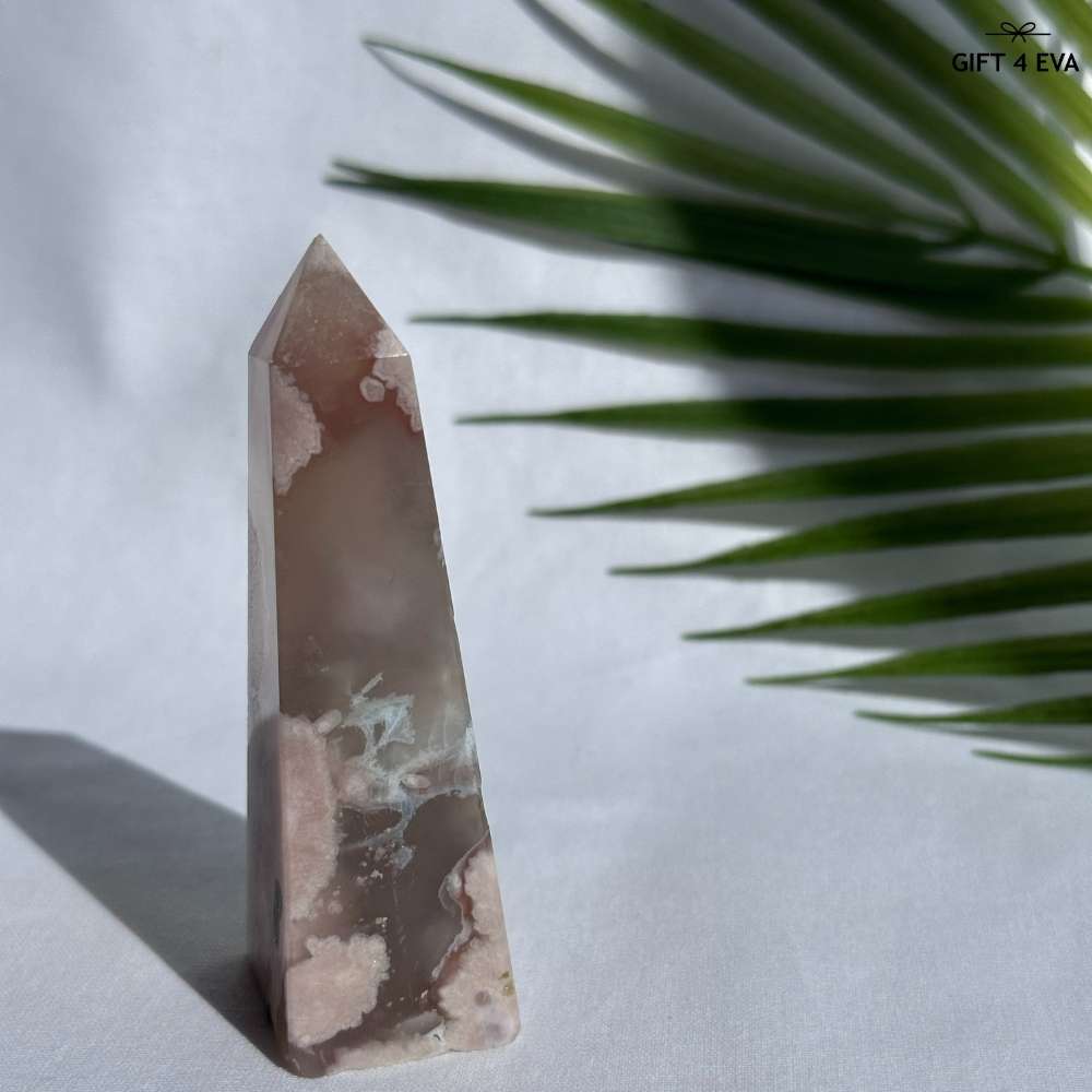 Flower Agate Obelisk