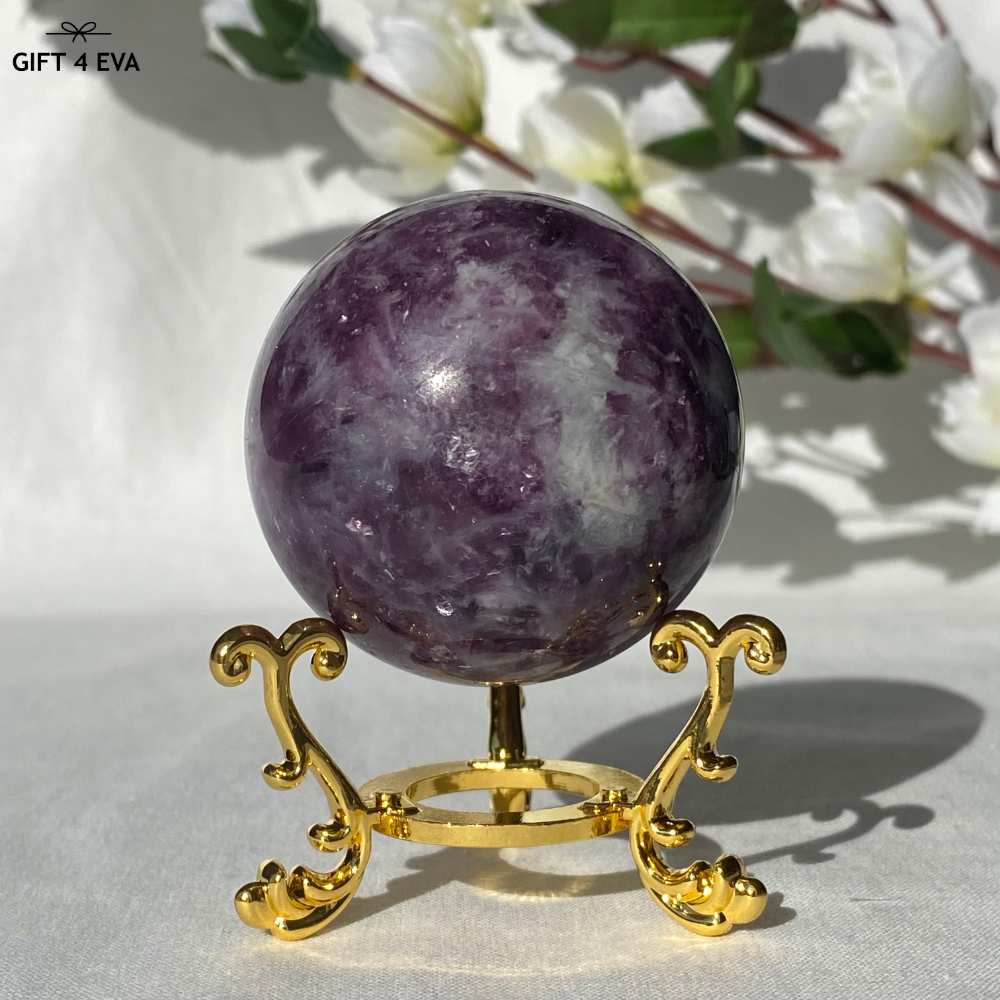 Purple Mica Lepidolite Sphere 50MM