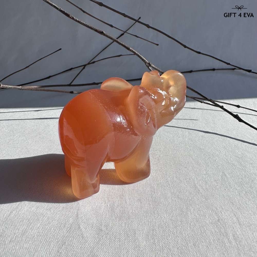 Orange Calcite Elephant