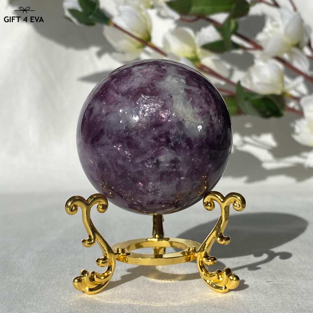 Purple Mica Lepidolite Sphere 50MM