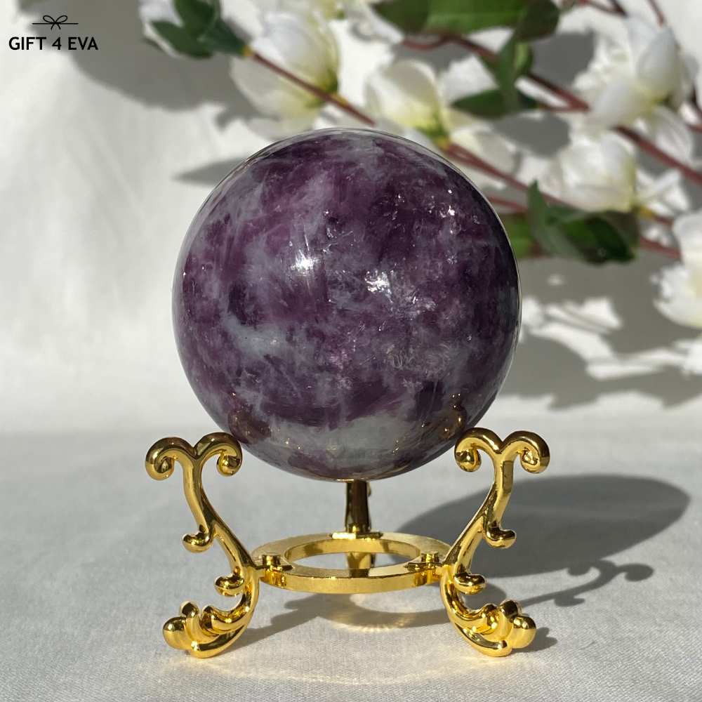 Purple Mica Lepidolite Sphere 50MM