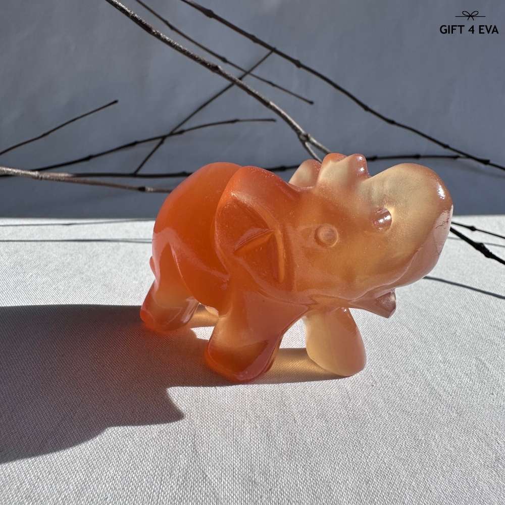 Orange Calcite Elephant