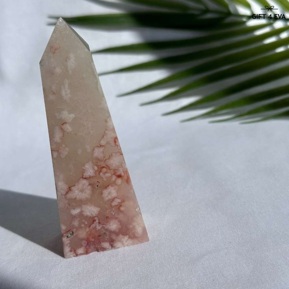 Flower Agate Obelisk