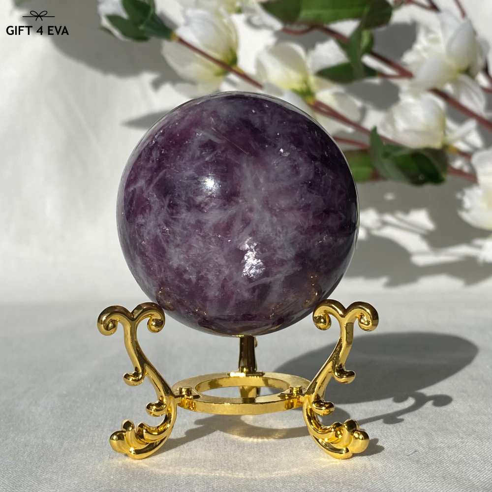 Purple Mica Lepidolite Sphere 50MM