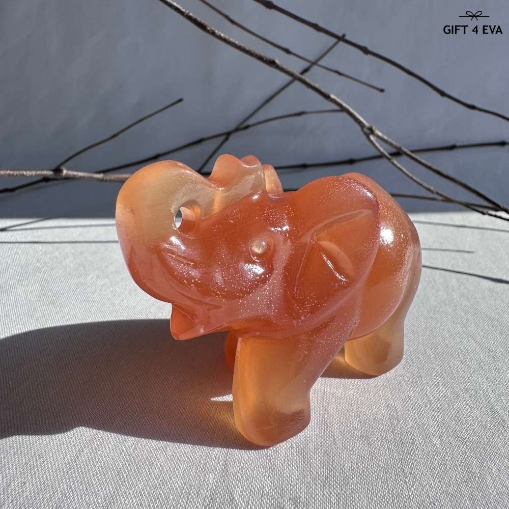 Orange Calcite Elephant