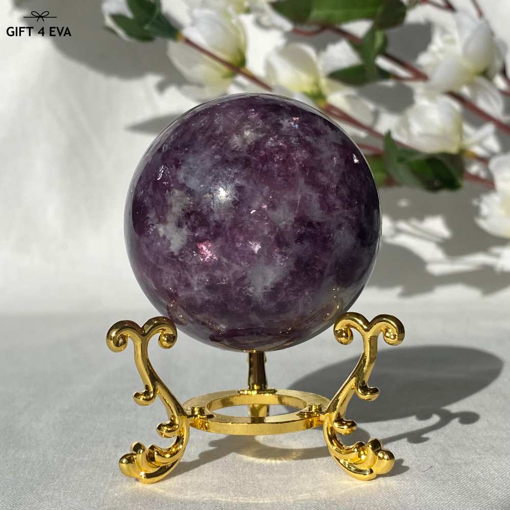 Purple Mica Lepidolite Sphere 50MM