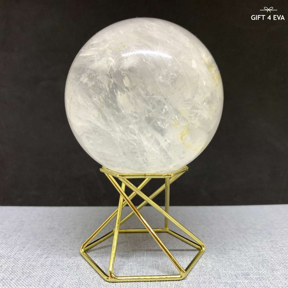 Gold Hexagon Sphere Stand