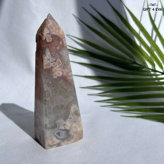 Flower Agate Obelisk