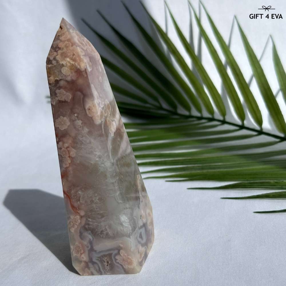 Flower Agate Obelisk