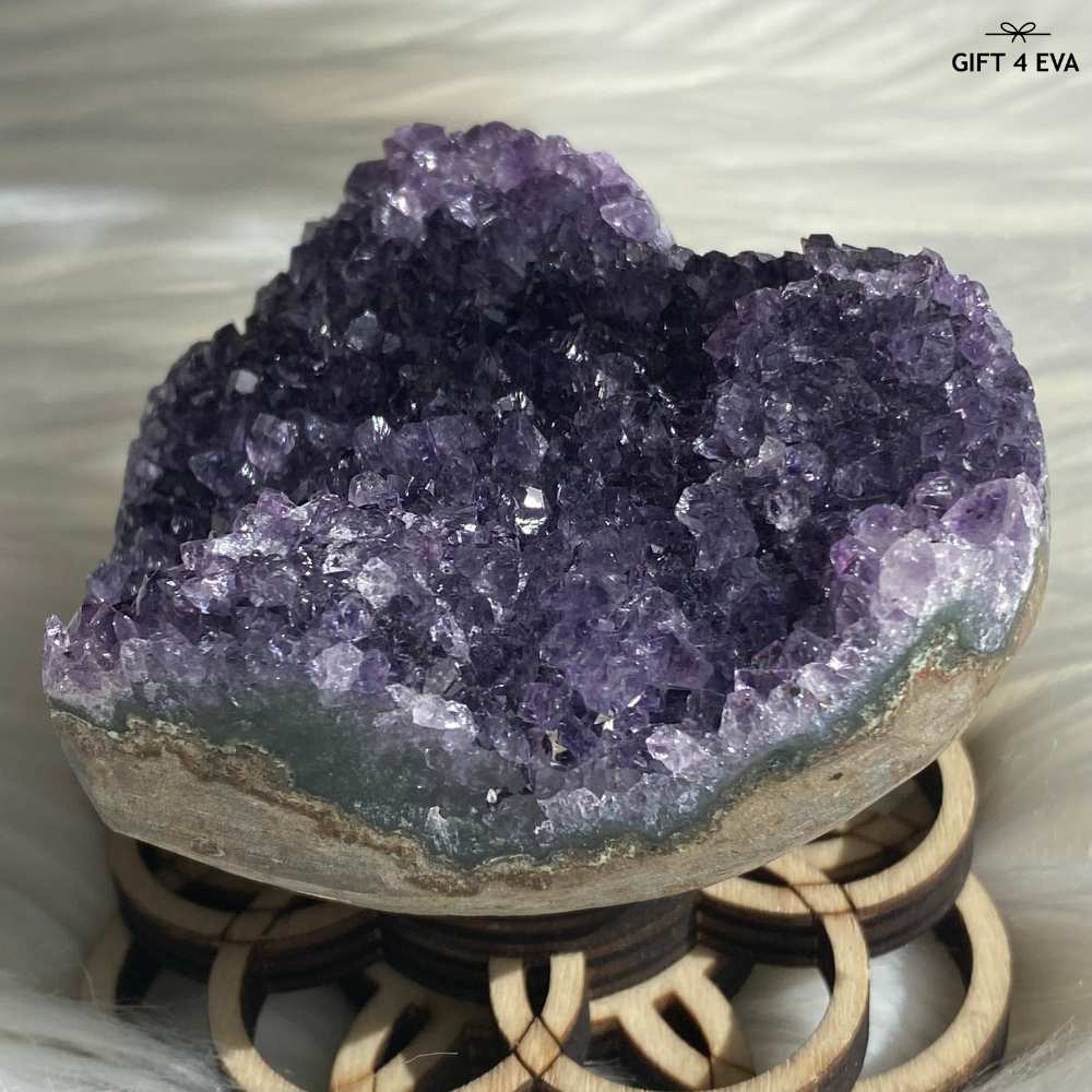 Amethyst Cluster Heart