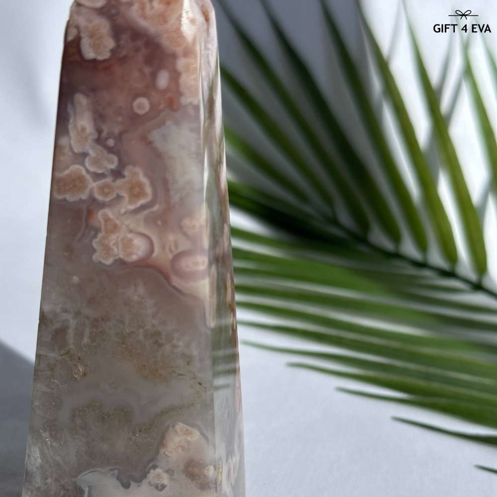 Flower Agate Obelisk