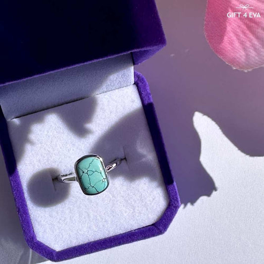 Taylor Turquoise 925 Silver Adjustable Ring