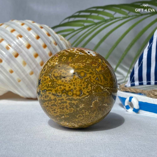 Orbicular Ocean Jasper Sphere 60MM