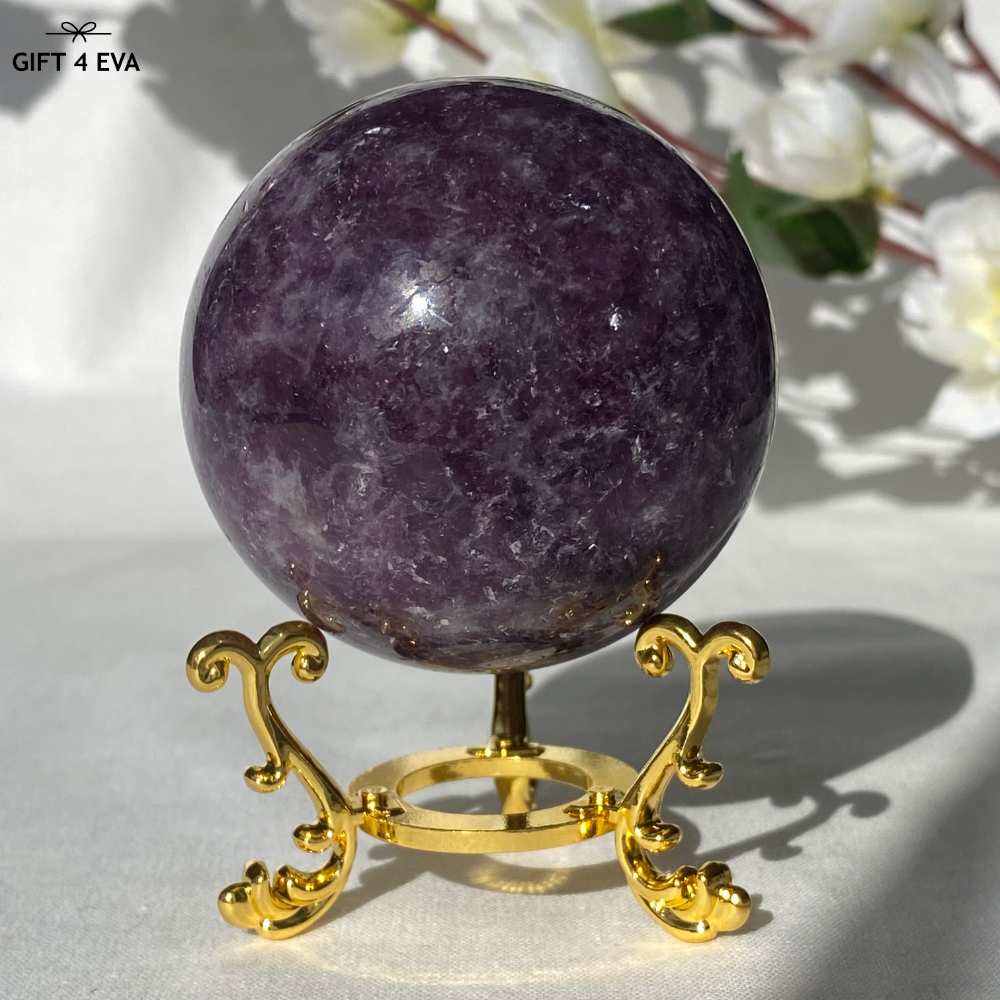 Purple Mica Lepidolite Sphere 58MM