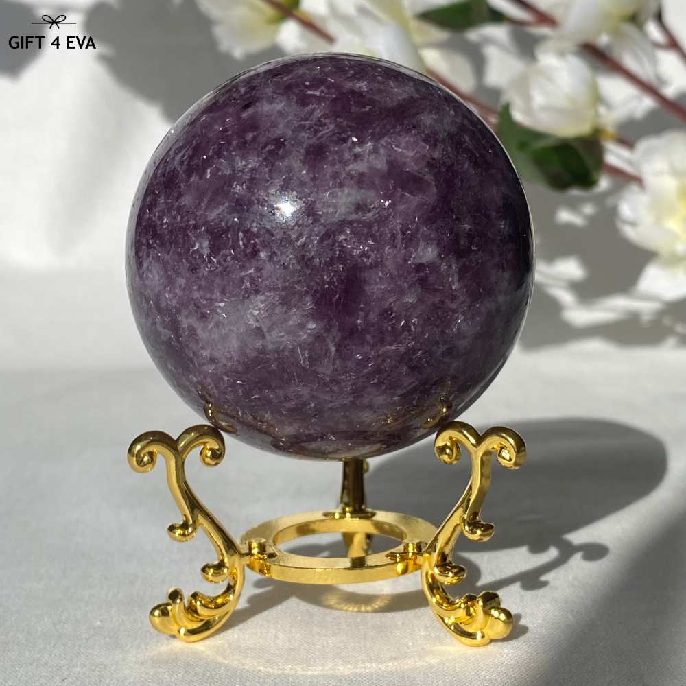 Purple Mica Lepidolite Sphere 58MM