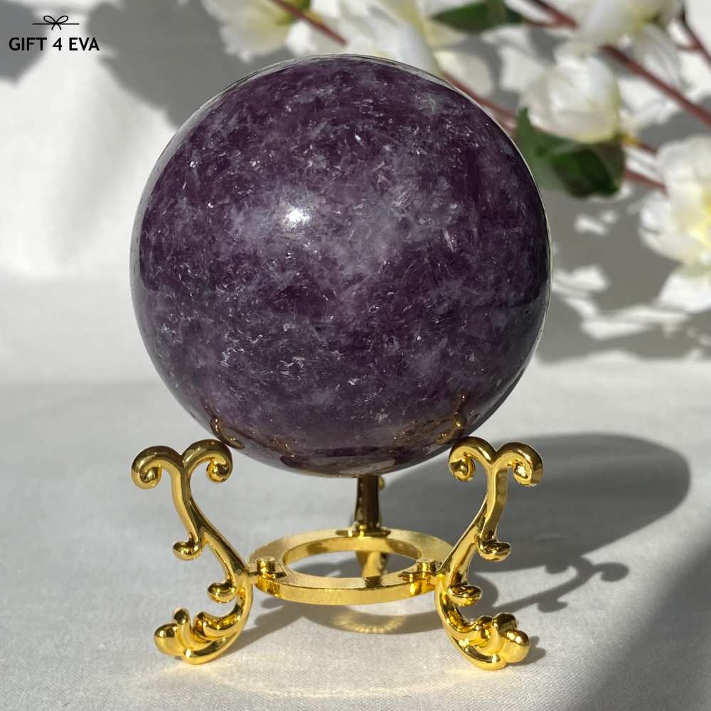 Purple Mica Lepidolite Sphere 58MM