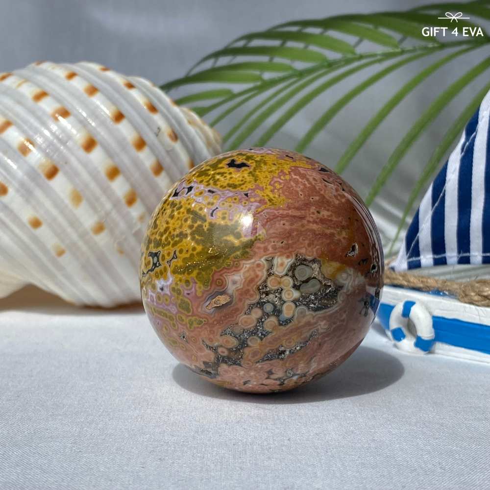 Orbicular Ocean Jasper Sphere 60MM