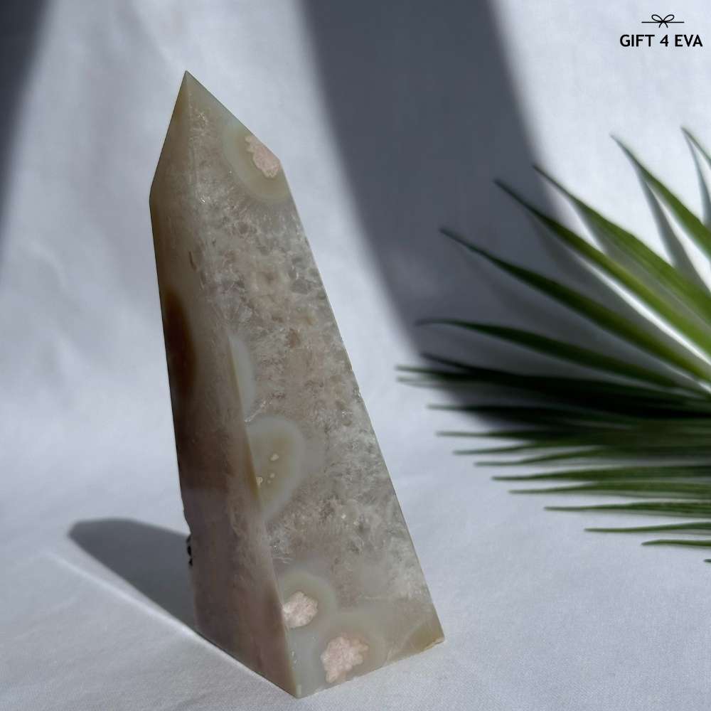 Flower Agate Obelisk