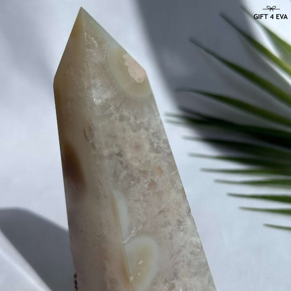 Flower Agate Obelisk