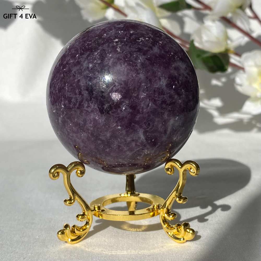 Purple Mica Lepidolite Sphere 58MM