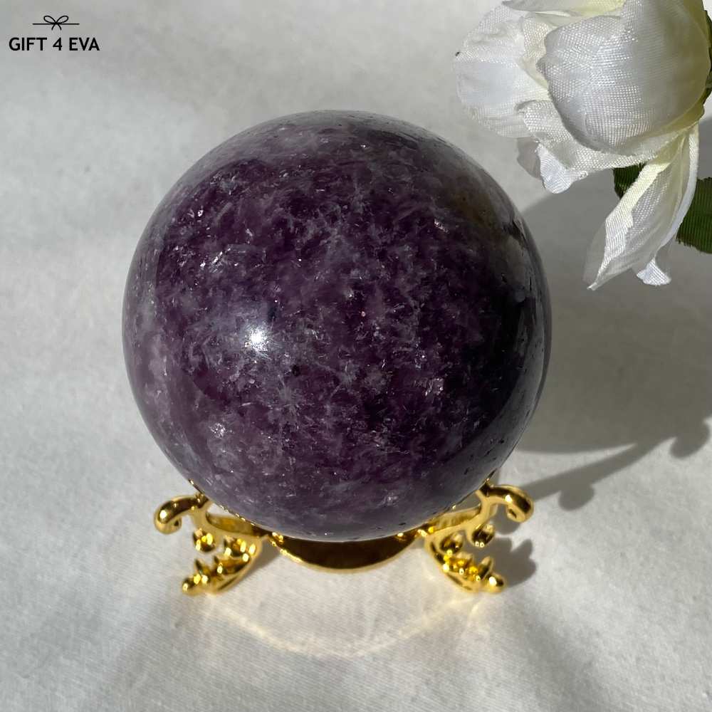 Purple Mica Lepidolite Sphere 58MM