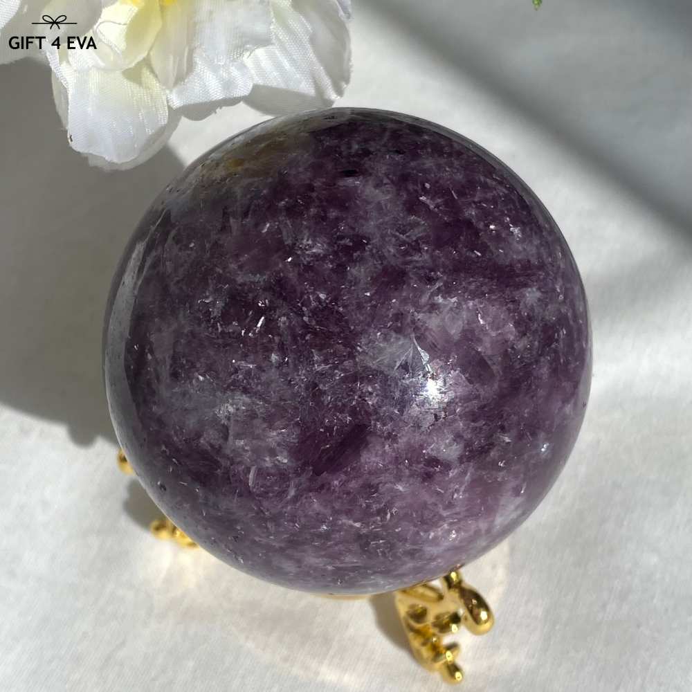 Purple Mica Lepidolite Sphere 58MM