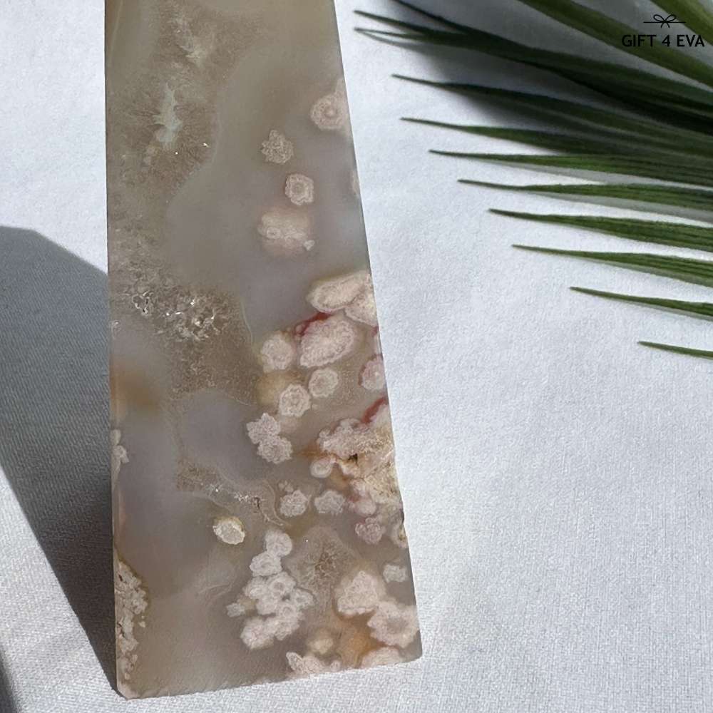 Flower Agate Obelisk