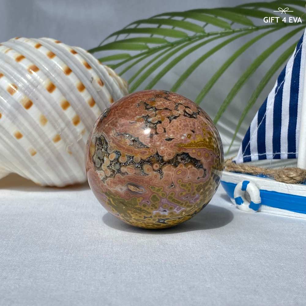 Orbicular Ocean Jasper Sphere 60MM