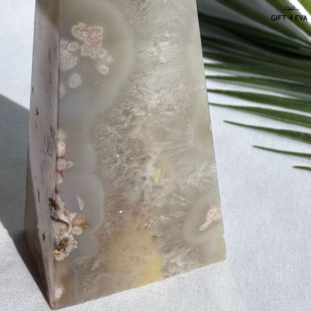 Flower Agate Obelisk